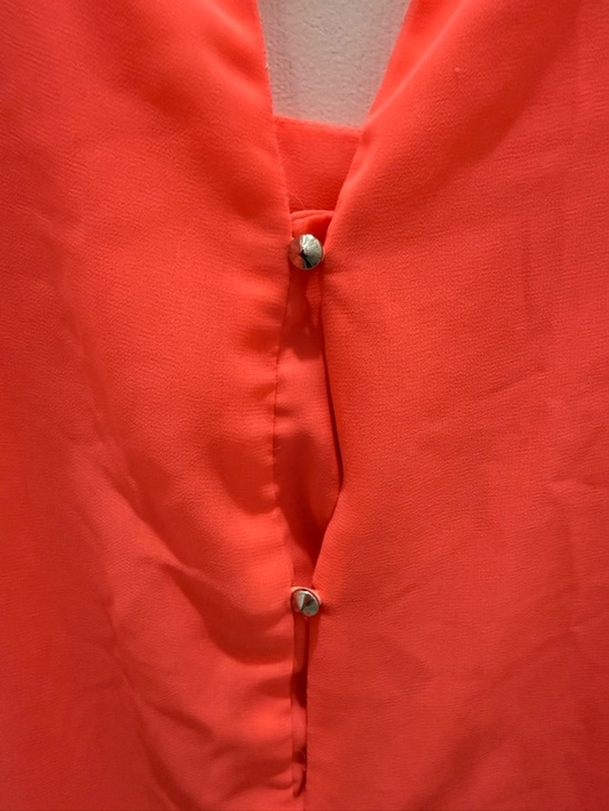 mine Neon Coral and Black Sleeveless Top Large - Picture 9 of 12